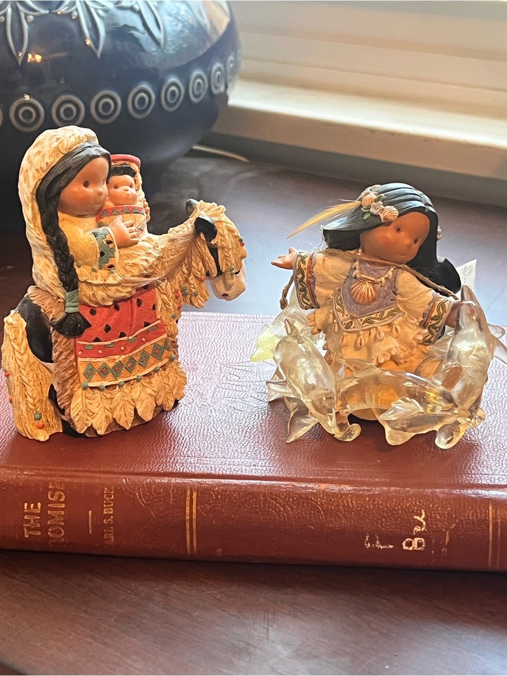 Enesco Native inspired-Vintage Figurine Set “Chosen People”&“Spirit of Good Luck